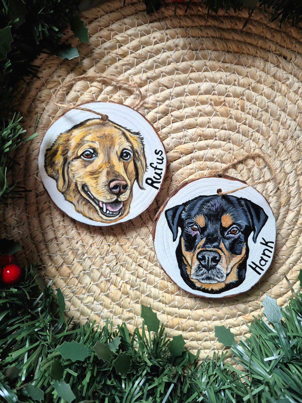 Custom Pet Portrait Ornament