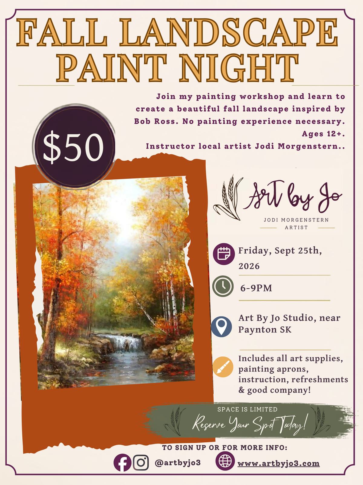 Fall Landscape Paint Night